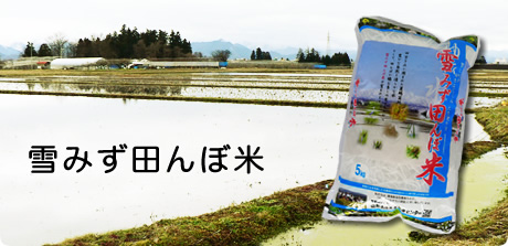雪みず田んぼ米